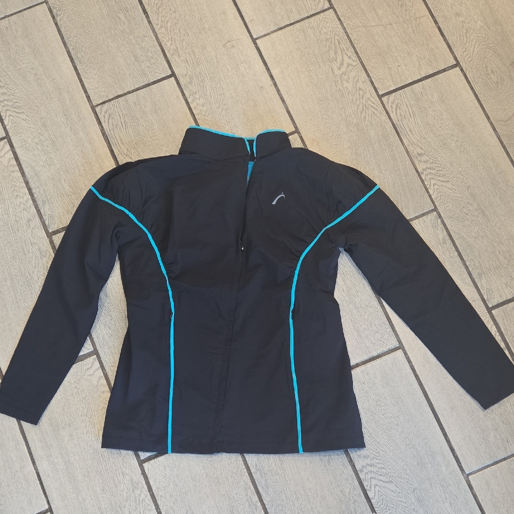 Swingdish Womens Black Turquoise Performance Golf Jacket Full Zip NWT Medium